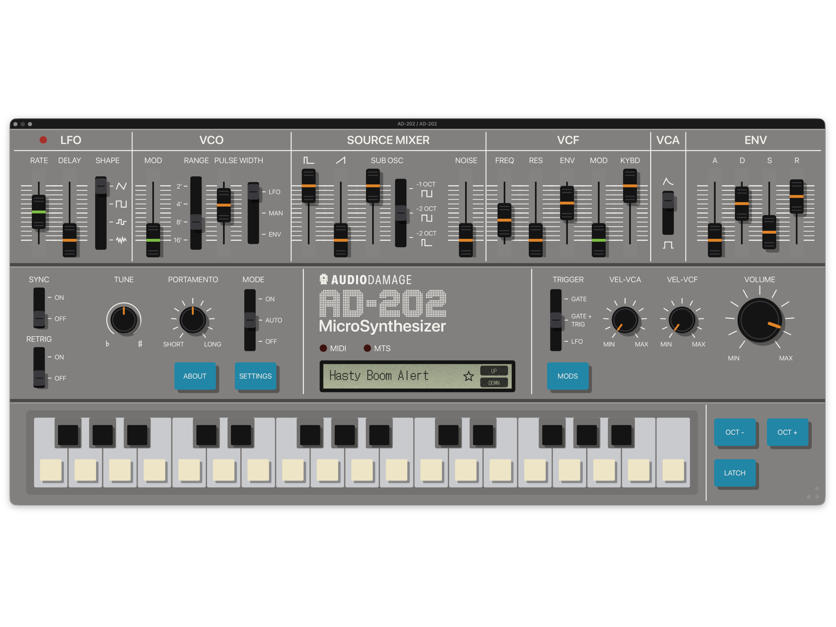 AD-202: Monosynth Plugin | Mac, Win, Linux, iPad | Audio Damage