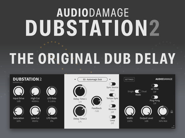 Dubstation 2 has been the go-to dub delay plugin for over 20 years