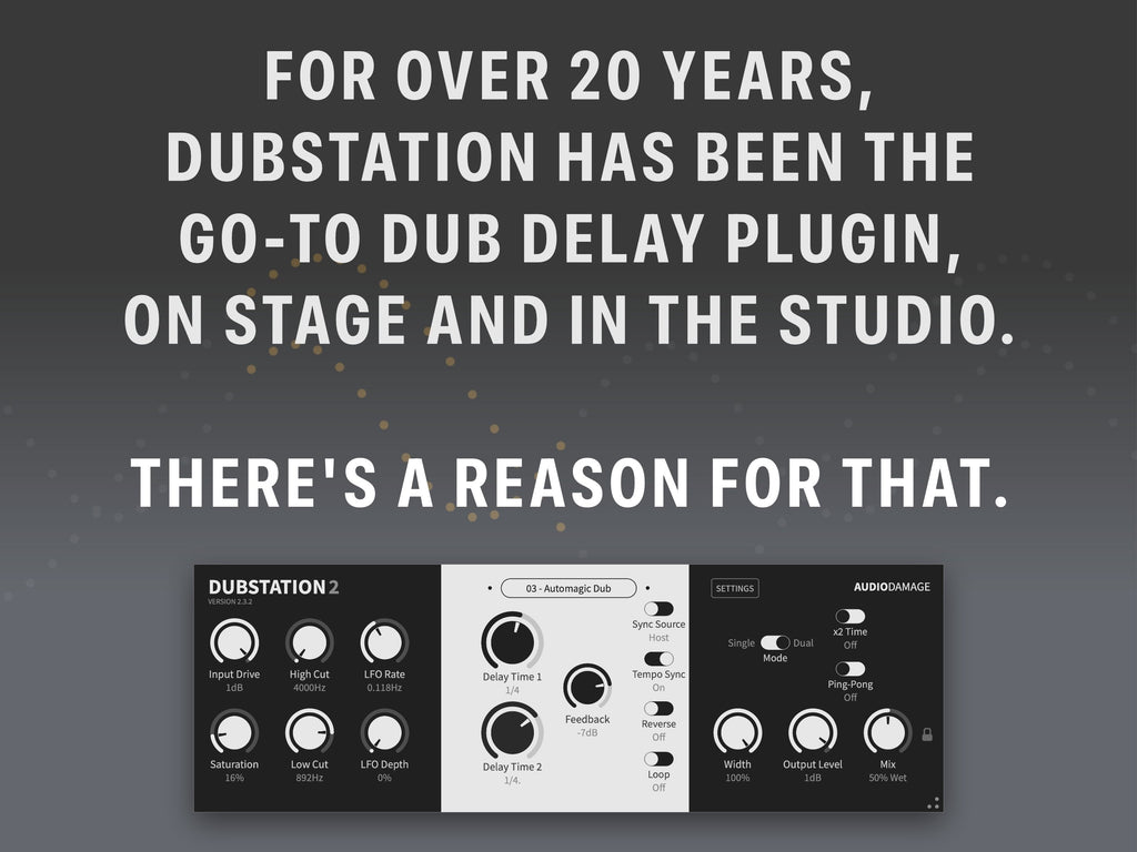 Audio Damage Dubstation 2 dub delay plugin interface